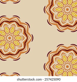 Lace  floral colorful ethnic ornament  seamless pattern flower