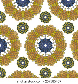 Lace  floral colorful ethnic ornament  seamless pattern flower
