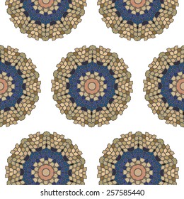 Lace  floral colorful ethnic ornament  seamless pattern flower