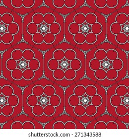 Lace  floral colorful ethnic ornament  seamless pattern flower