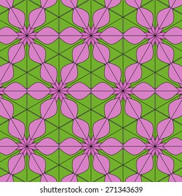 Lace  floral colorful ethnic ornament  seamless pattern flower