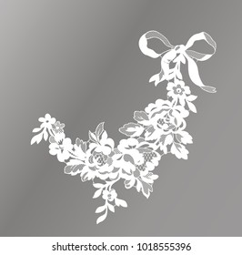 lace floral garland