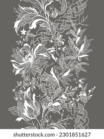 lace floral seamless pattern. Chintz