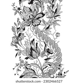 Spitzen-nahtloses Muster. Chintz