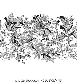 Patrón floral sin costuras. Chintz