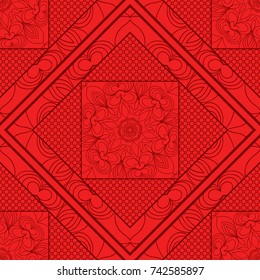lace, floral seamless pattern. vector illustration. for interior design, invitation, wallpaper, textile.