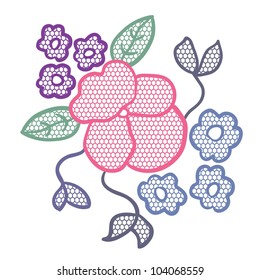 Lace flower applique