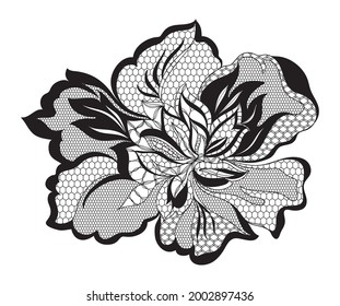 lace flower, bouquet, vector illustration