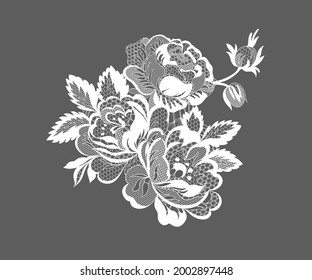 lace flower, bouquet, vector illustration