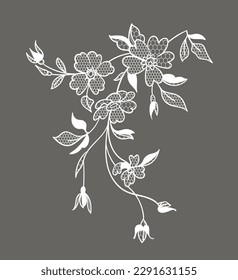 lace flower, bouquet, vector illustration