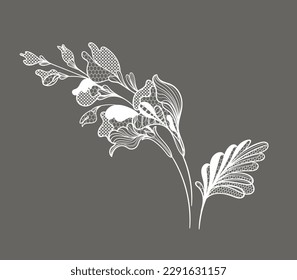 lace flower, bouquet, vector illustration