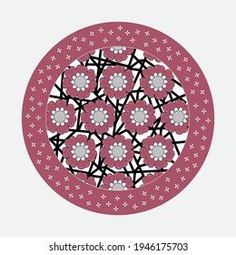 Spitzen-Blumendekoration-Element. Vektorlacy-Design, kann als Ornament verwendet werden
