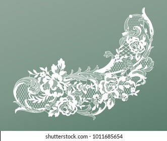 lace flowers decoration element