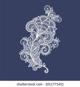 lace flowers decoration element