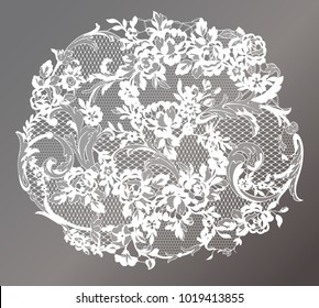 lace flowers decoration element