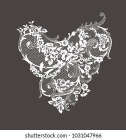 lace flowers decoration element