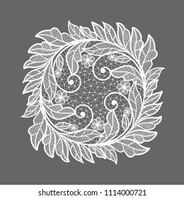lace flowers decoration element