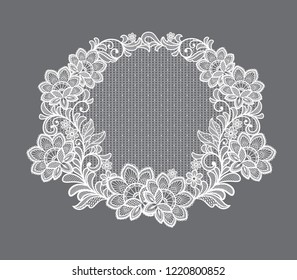 lace flowers decoration element