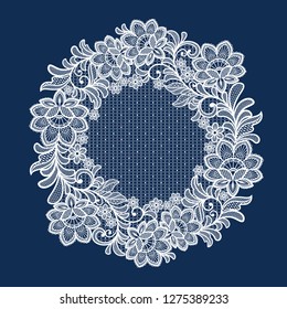 lace flowers decoration element