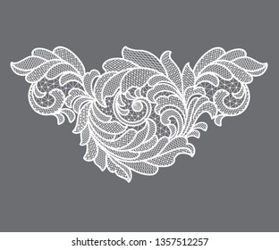 lace flowers decoration element