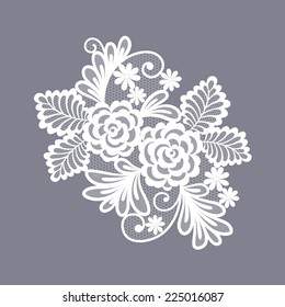 lace flowers decoration element