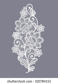 lace flowers decoration element