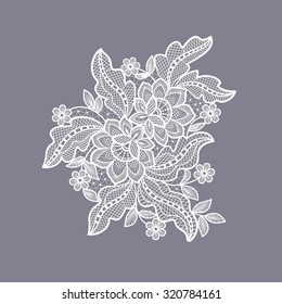 lace flowers decoration element