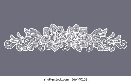 lace flowers decoration element