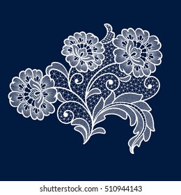 lace flowers decoration element