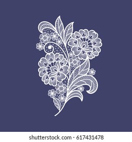 lace flowers decoration element