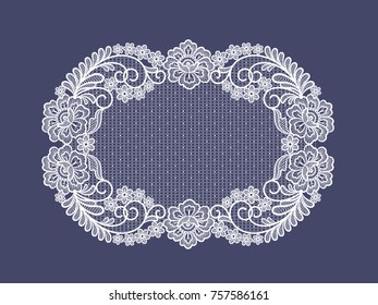 lace flowers decoration element