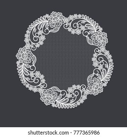 lace flowers decoration element