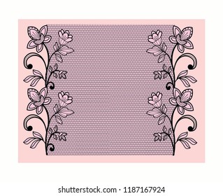 lace flowers decoration element lace background with floral pattern