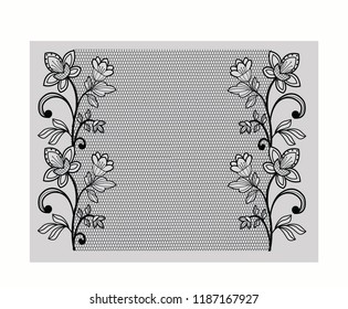 lace flowers decoration element lace background with floral pattern