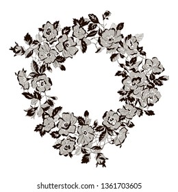lace flowers frame decoration element