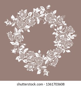 lace flowers frame decoration element