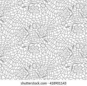 lace from flowers and lines