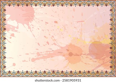 Lace frame boarder background vector