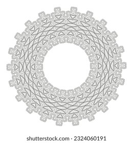 ilustración vectorial de la decoración del marco de encaje