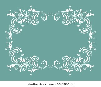 Lace frame. Soft background for greeting cards, paper, wallpaper, banners, cover. Decorative floral pattern. Design element.