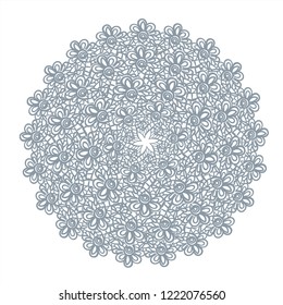 lace frame vector decorative design element background hand drawn circle