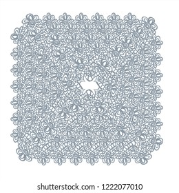 lace frame vector decorative design element background hand drawn square