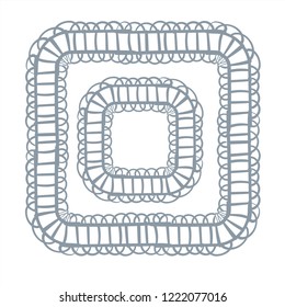 lace frame vector decorative design element background hand drawn square
