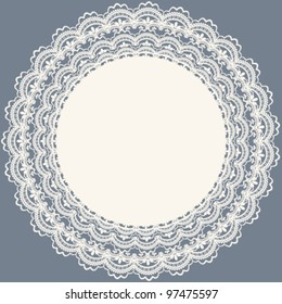 Lace frame. Wedding invitation. Vector illustration