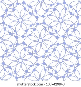 Lace. Geometric seamless pattern in the form of weaving of threads.