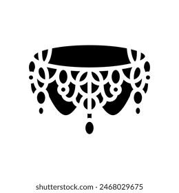 lace goth subculture glyph icon vector. lace goth subculture sign. isolated symbol illustration