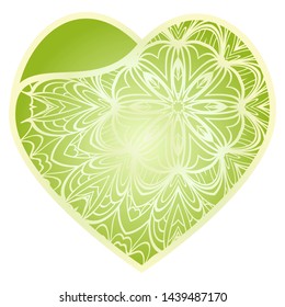Lace Heart For Valentines Day Ornamental Design. For Plotter Cutting Or Printing, Wood, Metal. Vector Illustration