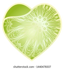 Lace Heart For Valentines Day Ornamental Design. For Plotter Cutting Or Printing, Wood, Metal. Vector Illustration