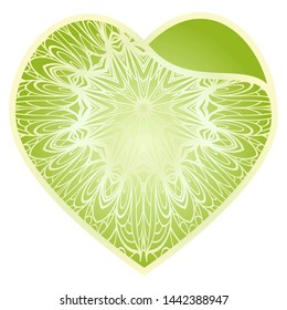 Lace Heart For Valentines Day Ornamental Design. For Plotter Cutting Or Printing, Wood, Metal. Vector Illustration