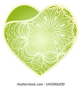 Lace Heart For Valentines Day Ornamental Design. For Plotter Cutting Or Printing, Wood, Metal. Vector Illustration